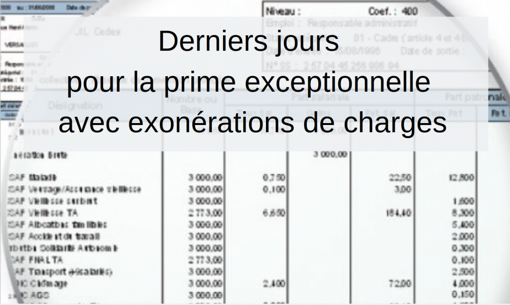 Derniers jours pour la prime exceptionnelle avec exonérations de charges
