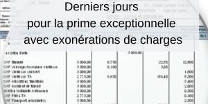 Derniers jours pour la prime exceptionnelle avec exonérations de charges